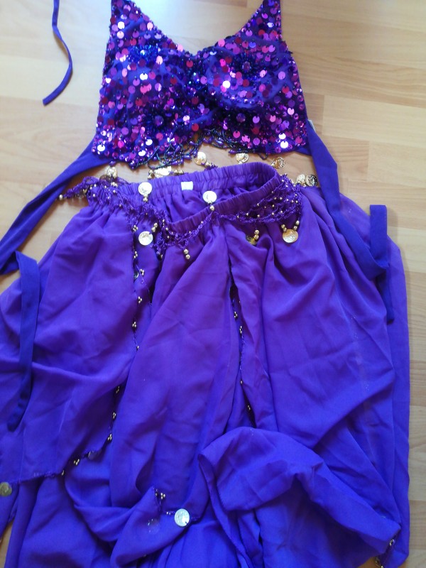 Costume danse de ventre violet