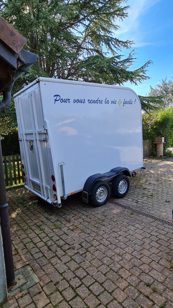 A louer remorque 12 m3, fermée