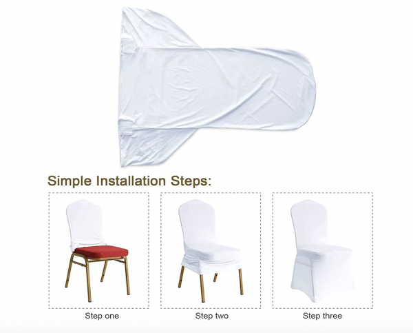 Housse de chaise -  Blanche 120