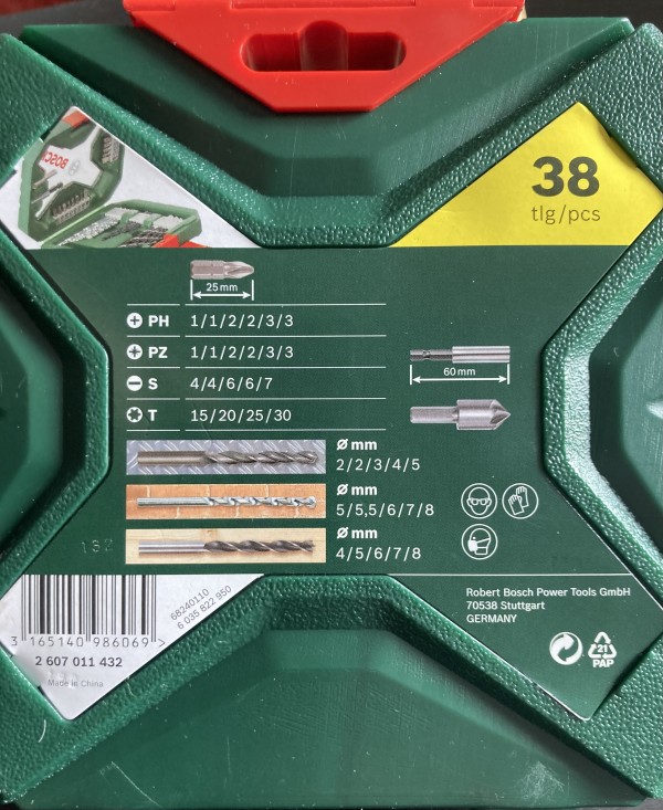 Assortiment forets pour perceuse et embouts pour visseuse